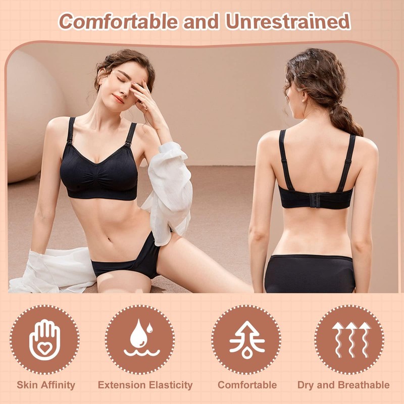 Jasinber Paquete de 5 Brasier de Lactancia para Mujer -