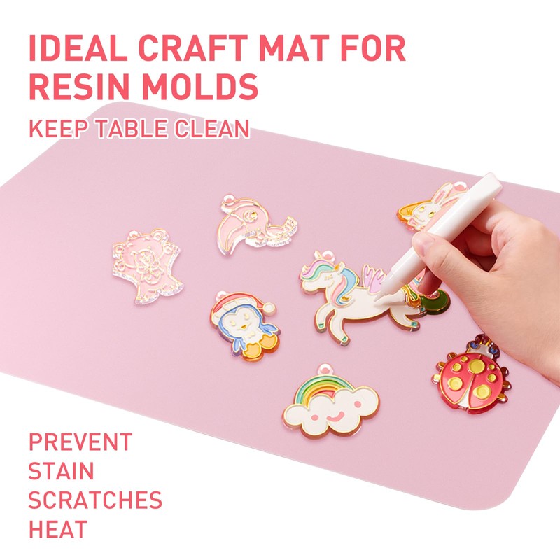 Silicone Craft Mats for Resin, Paint and Clay, 15.7 x