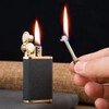 2 in 1 Lighetr Permanent Match Antique Style Flint Wheel