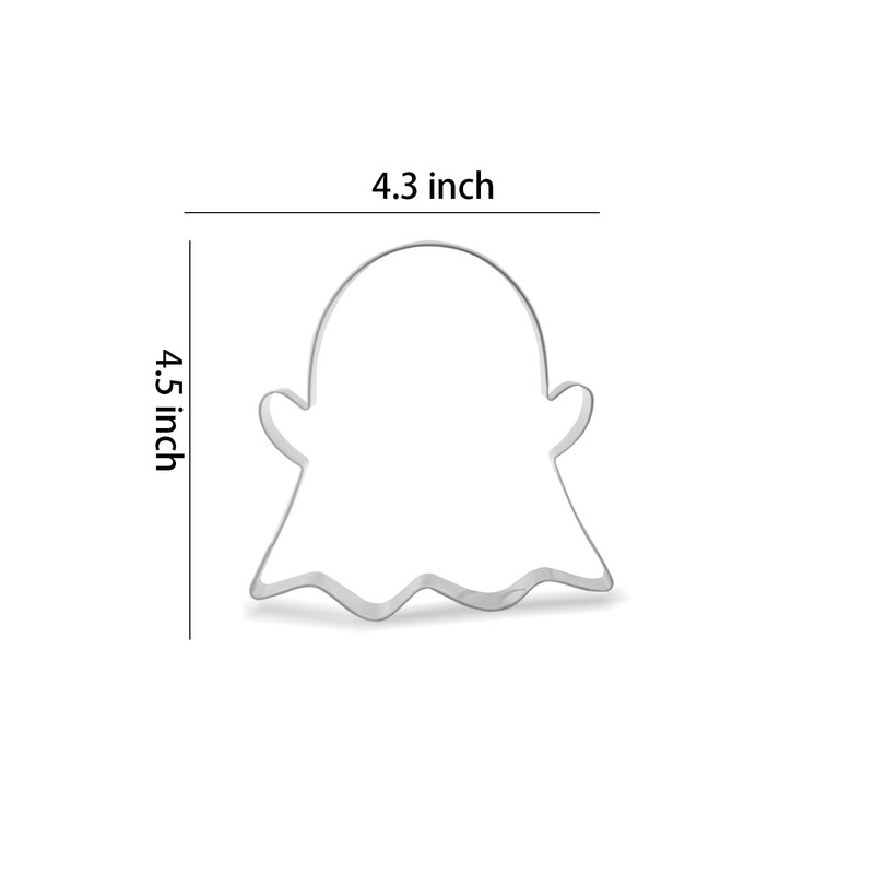 Keewah Ghost Cookie Cutter, 4.5”, Stainless Steel