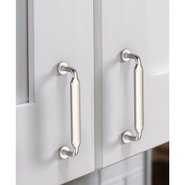 Coinkoly 10 Pack Brushed Satin Nickel Cabinet Handles 96MM Hole Centers Cabinet Handles Drawer Handles Kitchen Cupboard Handles UK0003