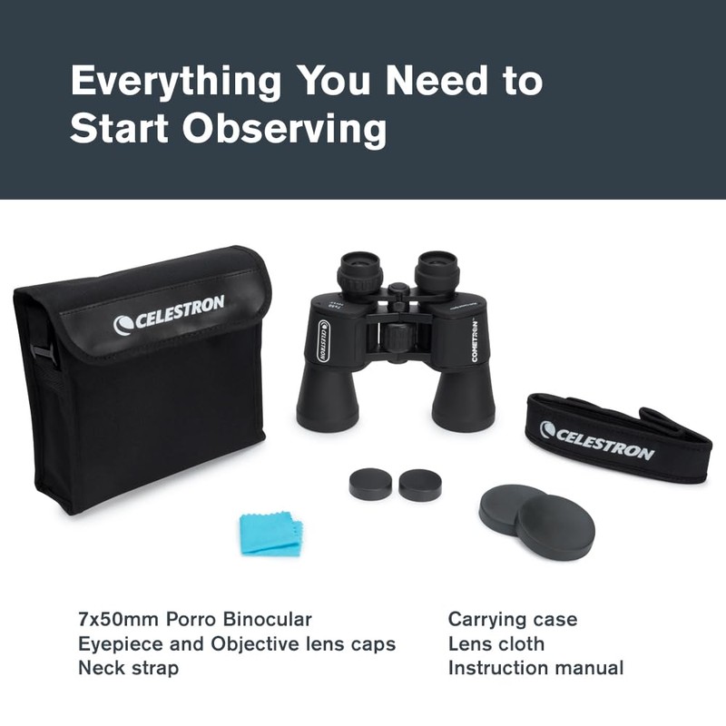 Celestron - Cometron 7x50 Astronomy Binoculars – Entry-Level for Stargazing