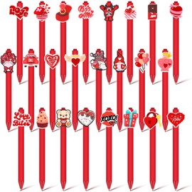 Engrowtic 24 Pcs Valentine's Day Pen Valentine Stationery Gift Set Funny Pen Writing Ballpoint Valentine's Day Party Galentine's Day Gifts for Students Office Supplies School