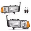 karsparehub Chrome Headlights For 1994-2002 Dodge Ram 1500 2500 3500