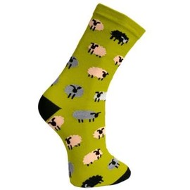 Bamboo Socks Sheep Green Shoe Size Uk 7-11 Mens Fair Trade Eco
