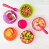 Cuddly Hippo Kids Plastic Dinnerware Set of 72 Multi Color