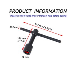 DOFEDOFO Boat Plug Wrench, T Handle Wrench Tool for 1/2 to 9/16 Inch Drain Plugs