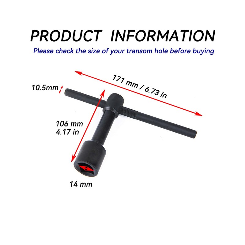 DOFEDOFO Boat Plug Wrench, T Handle Wrench Tool for 1/2
