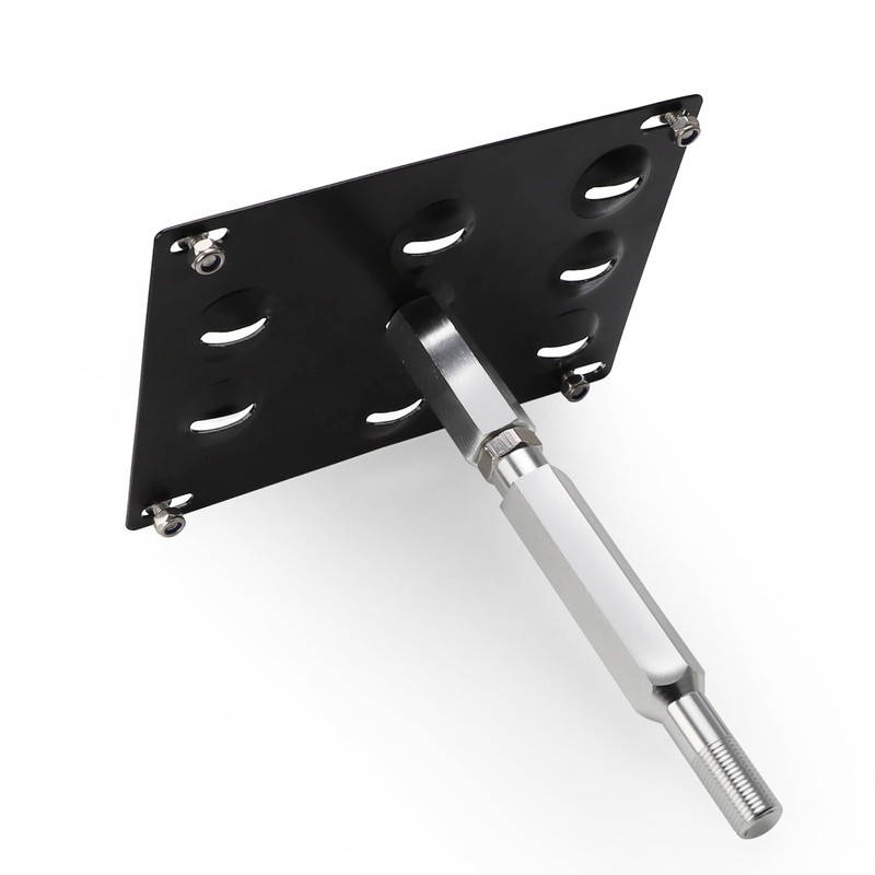 CNSPEED Front Bumper Tow Hook License Plate Mount Relocator Bracket