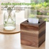 S310 Acacia Wood Tissue Box Cover, Square Tissue Box Holder