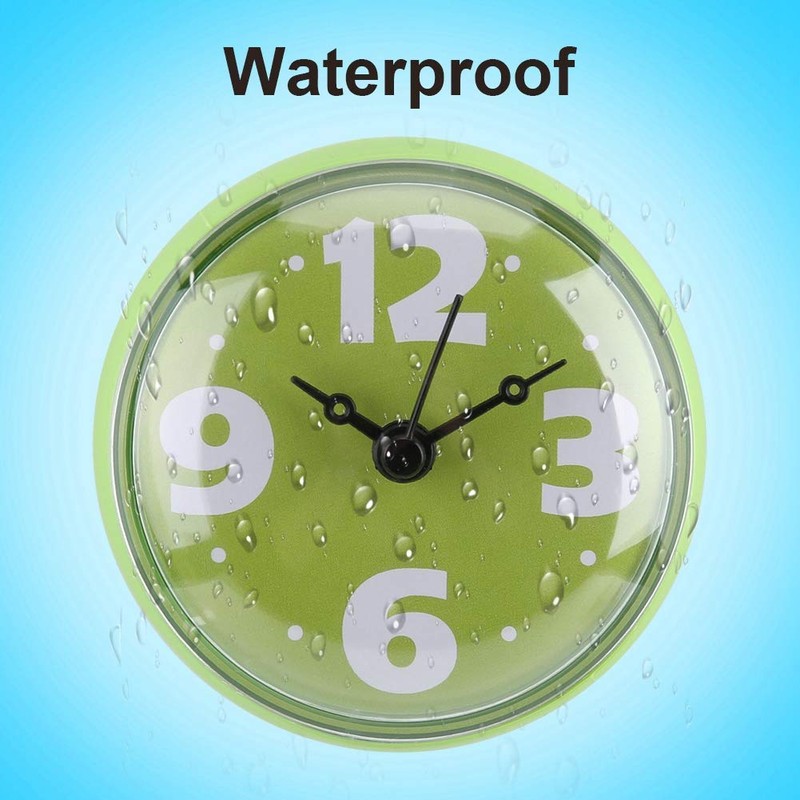 Yosoo Waterproof Shower Clock Round Face Diameter 7cm Suction Cup
