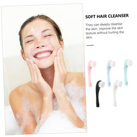 SAFIGLE 5Pcs Facial Cleansing Tools Soft Bristle Face Scrubbers for Deep Cleaning Ergonomic Handle for Comfortable Grip Portable Design for Easy Storage and Travel