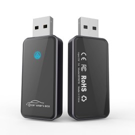 Unbktom Wireless Carplay Adapter Converts Wired to Wireless Carplay Dongle for Wireless Control Plug & Play Carplay Fit for Android 10+ Black (Android Auto)