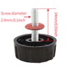 Waziaqoc 5pcs Universal Fishing Reel Handle Screw Caps, Black Screws