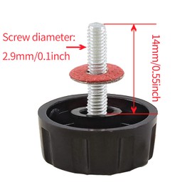 Waziaqoc 5pcs Universal Fishing Reel Handle Screw Caps, Black Screws Nuts Caps for Fishing Reel Knobs, Fishing Tools for Spinning Reel Crank Power Handle Grip