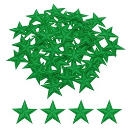 sourcing map Small 5Star Iron on Patches Embroidered Sew Patches Appliques Garment Embellishments for Clothing Repair Backpack Shoes Decoration 2.9x2.9cm/1.14x1.14 Pack of 50 (Green)