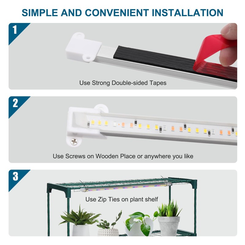 Mosthink Grow Lights Full Spectrum, LED Grow Lights Strips for