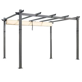 Garden Winds Replacement Canopy Top Cover Compatible with The Purple Leaf ZYMPG1012 Pergola 10x12 and Universal to Most 10' x 12' Retractable Pergolas - Riplock 350