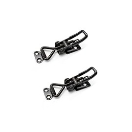 BDHI 2pcs Toggle Latch Clamp Heavy Duty Adjustable Toggle Clamp Heavy Duty 100KG/220lbs Holding Clasp Closure Steel Hasp Catch Clip for Door Cabinet Box Case Trunk Cases Smoker Lid Jig(Y120-2)