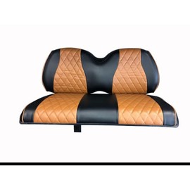 Club CAR Precedent Front Golf Cart Seat Covers | Diamond Stitching | Black&Brown