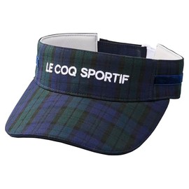 Cox Sportif LG4FCP50L Women's Visor, Checkered Pattern, Velour Tape, Cute, Hat, Sun Shade, Golf, NV00 (navy)