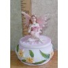 George Chen Mini Pink Flower Fairy Sitting on a Trinket