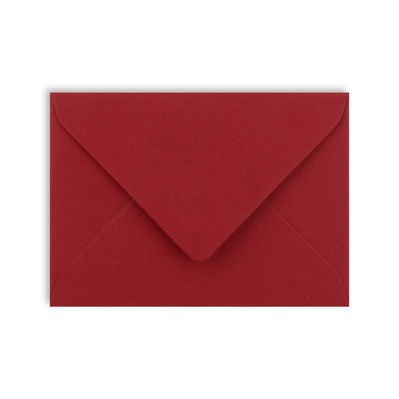 50 envelopes in dark red with gold lining, DIN C7
