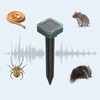 4Pcs Solar Powered Rodent Repeller Rectangular Waterproof Ultrasonic Breeding Snake