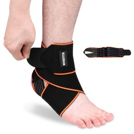 1 Pack Adjustable Ankle Brace for Women and Men-Ankle Support Brace for Sprained Ankle,Plantar Fasciitis，Achilles Tendon-Compression Ankle Wrap for Volleyball,Running,Tennis-Universal Size fits All