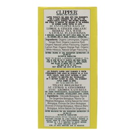 Clipper Tea Organic Lemon and Ginger Infusion Herbal Tea, Pure Natural Ingredients, Fairtrade Tea, Non-GMO, Biodegradable and Compostable Tea Bags, 50g - 20 Tea Bags