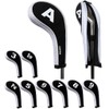 Andux Count Printed Golf Iron Covers with Zipper Long Neck