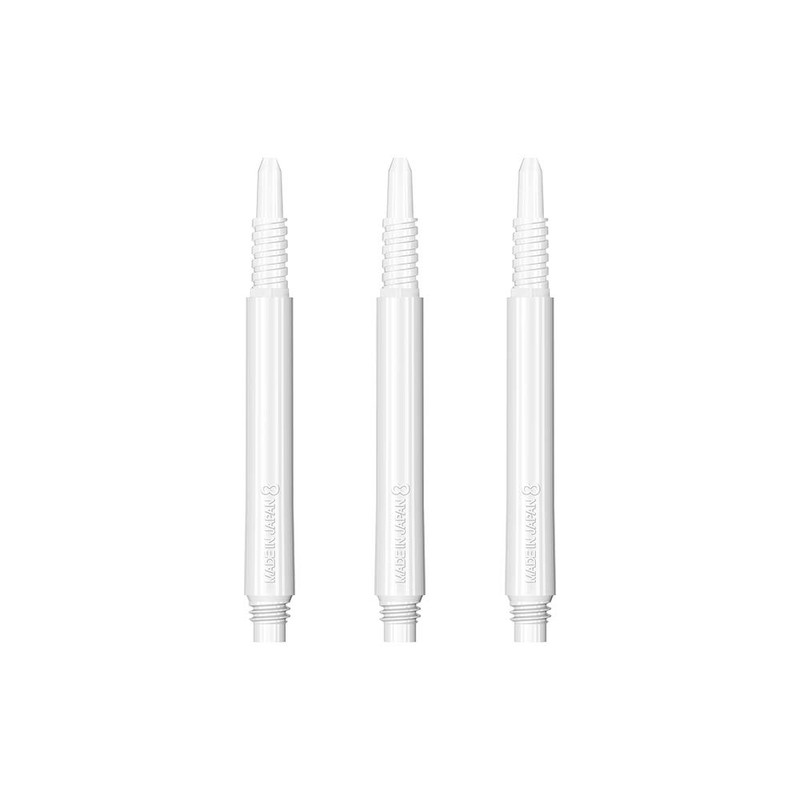 8 Flight Regular-Fixed White Medium 33mm Pack of 3 Shafts