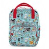 Tyrrell Katz Farm Printed Backpack in Blue - Double Zip