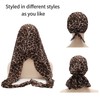 ZLYC Women Chemo Headwear Long Head Covering Scarf, Leopard Print