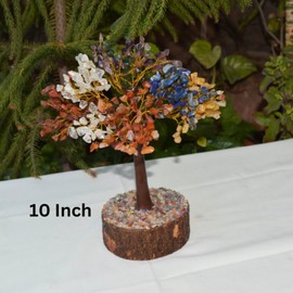 Seven Chakra Crystal Tree of Life – Healing Gemstone Bonsai for Positive Energy, Good Luck & Wealth – Feng Shui Decor for Home & Office Desk – Chakra Stone Gift for Meditation & Spiritual Use