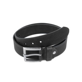 Red Bridge Men's Genuine Leather Belt Scratched Honeycomb, black