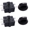Taiss 2PCS Rotary Switch 125/250VAC 16A 4 Position 3 Speed
