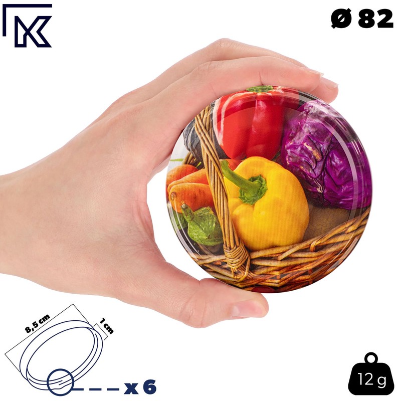 KADAX Screw Lids fi82mm Twist Off Lids Set Metal Replacement