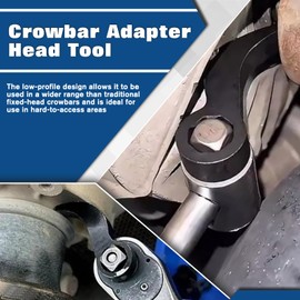 GOLD DEER Pry Bar Wrench Adaptor Head Crowbar Adapter Head Tool Half Shaft Removal Car Adjustable Angle Head Pry Bar Fits1/2 Drive, Pry Bar Wrench Adaptor Head for Tight Spaces Repairing Tools