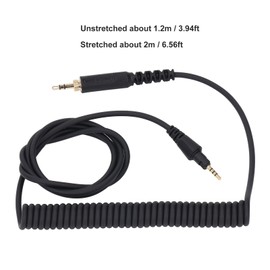 Replacement Audio Cable for DJ HDJ-CUE1 HDJ-CUE1BT HDJ-X5 HDJ-X7 HDJ-S7 Headphones 3.5MM/6.35MM Male to 2.5mm Male Headphone Spring Upgrade Cable (1.2M-2M)