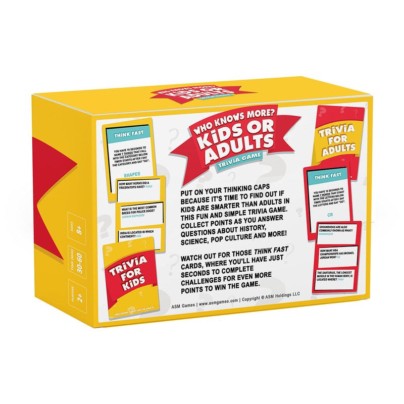 Who Knows More? Kids or Adults, The Ultimate Trivia Game