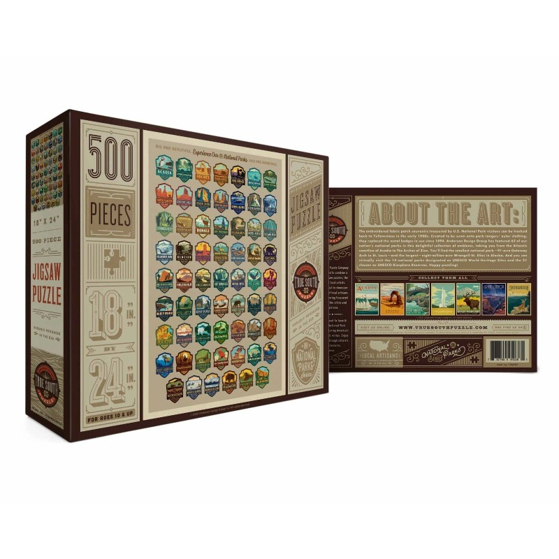 True South Puzzle Co., National Parks "Emblems" Puzzle, 500 Pieces