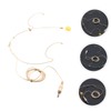 FUNOMOCYA Beige Headset Microphone with Earhook Wired Earbud with Mic