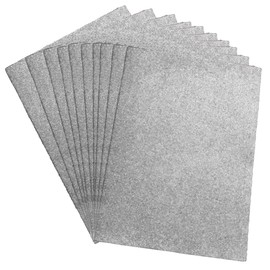 A4 Glitter Card Stock Silver Craft Foam Sheets Board Shiny Sparkle Easy Cut Craft Foam Pads Card Making Supplies Embellishments Scrapbooking 5 Pack
