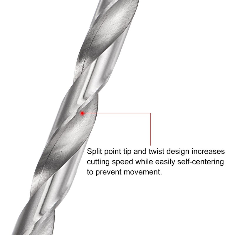 sourcing map 10mm Twist Drill Bits, High-Speed Steel Straight Shank