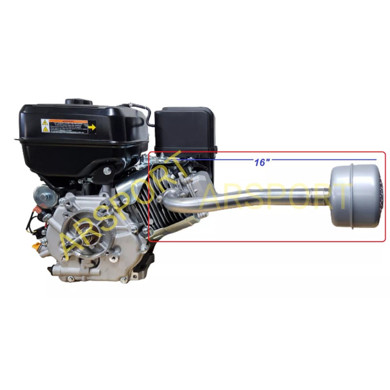 andrei-x Exhaust Pipe & Muffler for Max Performance 15.8 HP