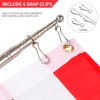 Qiuboluny 2.5 Meter Telescopic Handheld Flagpoles with Clips Portable Flag