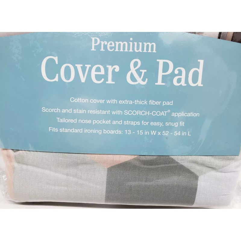Whitmor Padded Ironing Board Cover &Pad (for 54" boards) MULTICOLOR