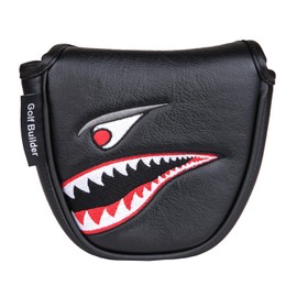 Golf Headcover Wood Cover Driver 440cc 460cc Cover Utility UT Cover Putter Cover for Mallet Pin Iron Cover Waterproof Shark Pattern with Conversion Doug Single Item (For Mallet)