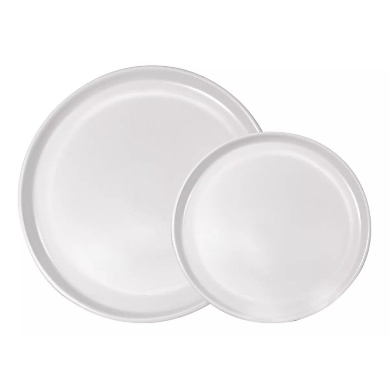 KASABLANCA Vajilla De Ceramica Blanca 16 Piezas Moderna 4 Personas